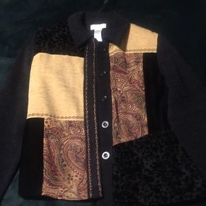 Napa Valley Lined Burnout Paisley Velvet Jacket 🧥